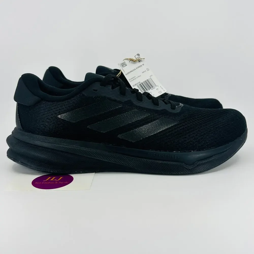 Adidas Men's Supernova Stride Running Shoes Triple Core Black IG8319 Size 10